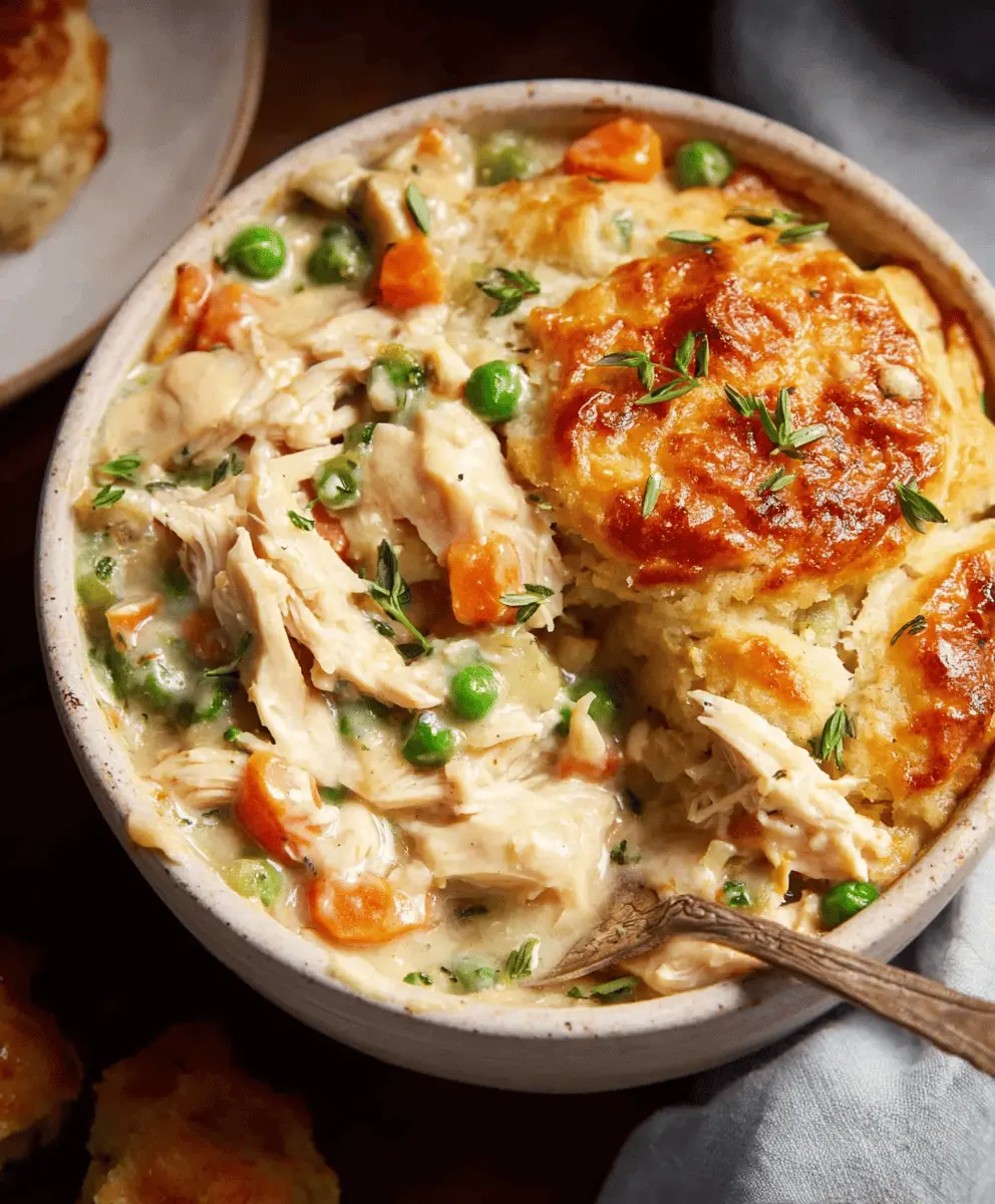 Easy Crustless Chicken Pot Pie Recipe