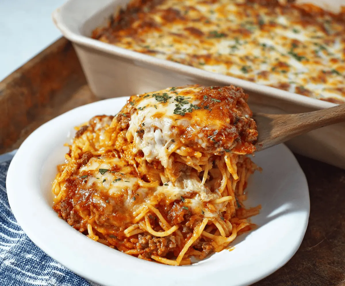 Easy Million-Dollar Spaghetti Casserole Recipe