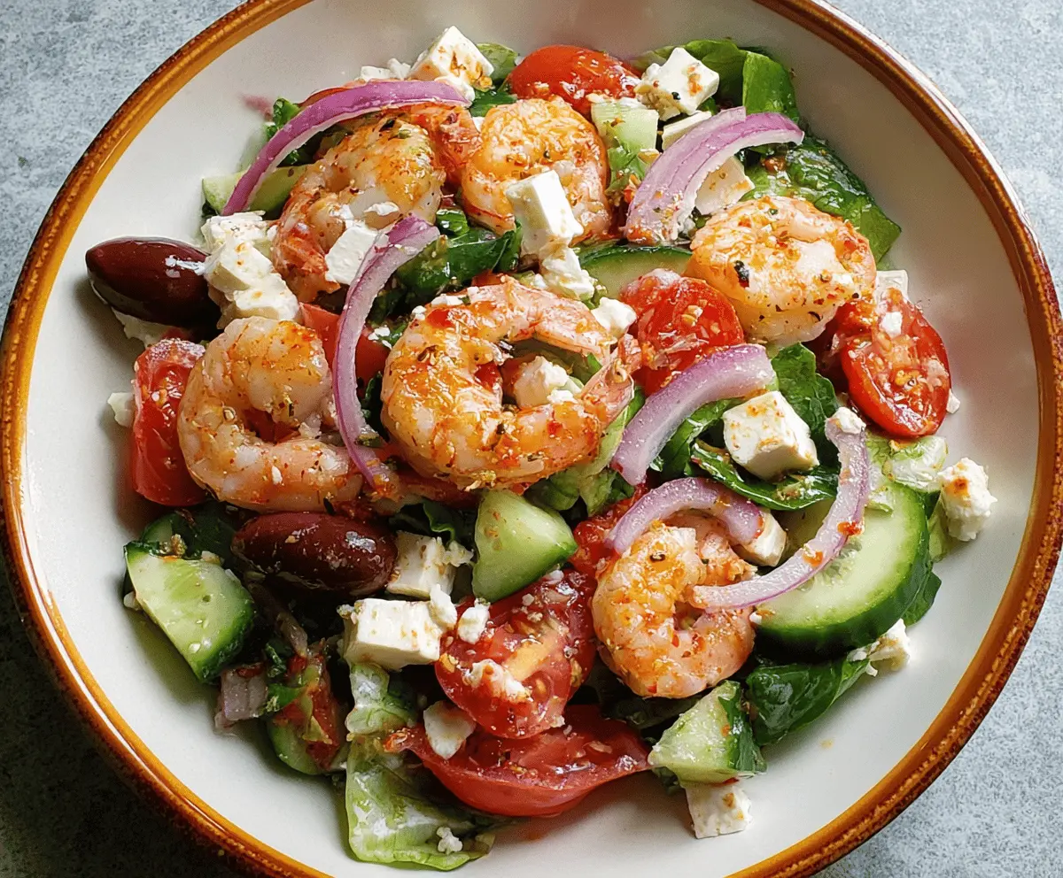 Fresh Greek Style Shrimp Salad Recipe