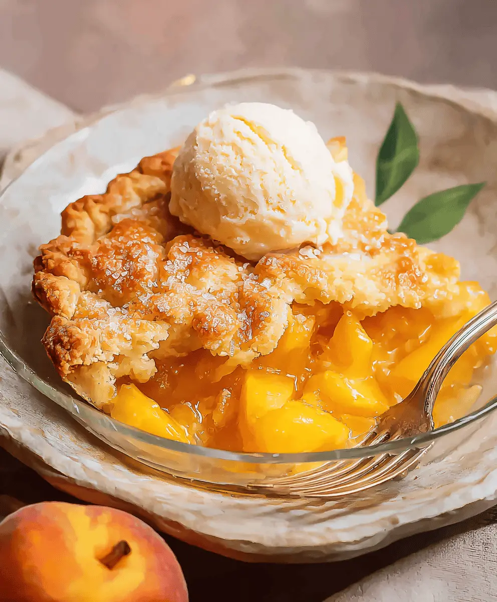 Easy Peach Cobbler Recipe with Fresh Fruit