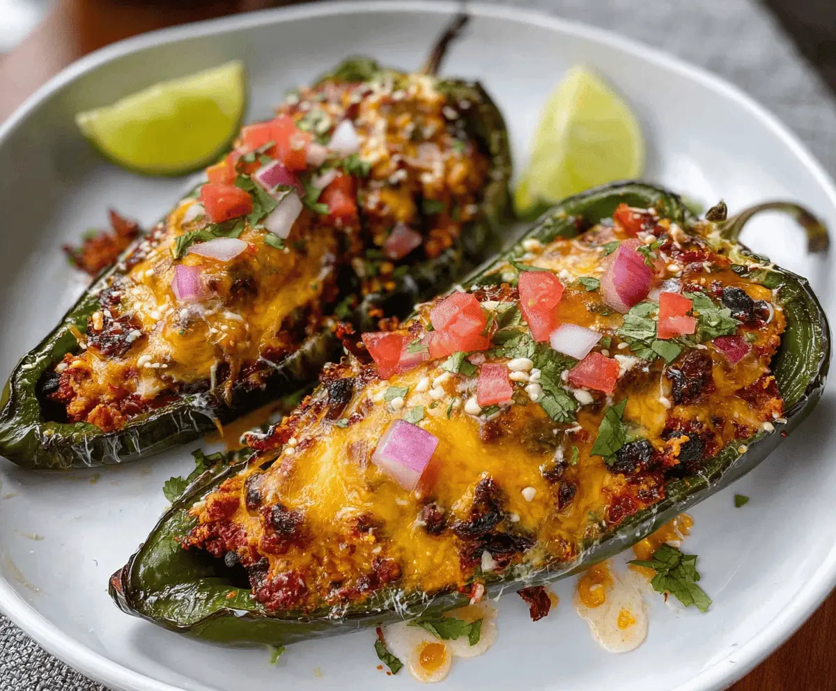 Easy Mexican Stuffed Poblano Peppers Recipe
