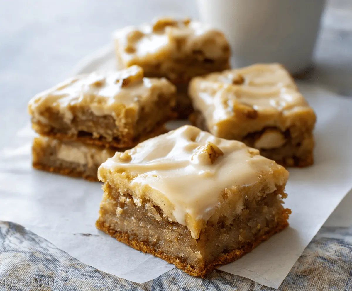 Maple Frosted Apple Blondies Recipe