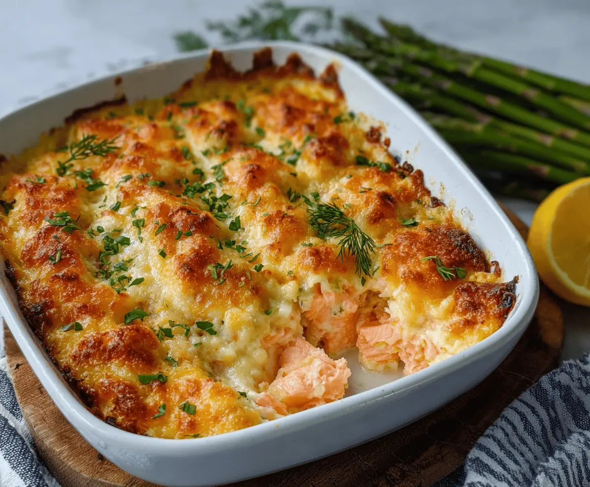 Easy Baked Salmon Cake Casserole Recipe