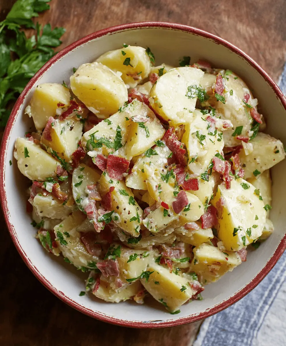 Classic German Potato Salad Recipe with Tangy Dressing