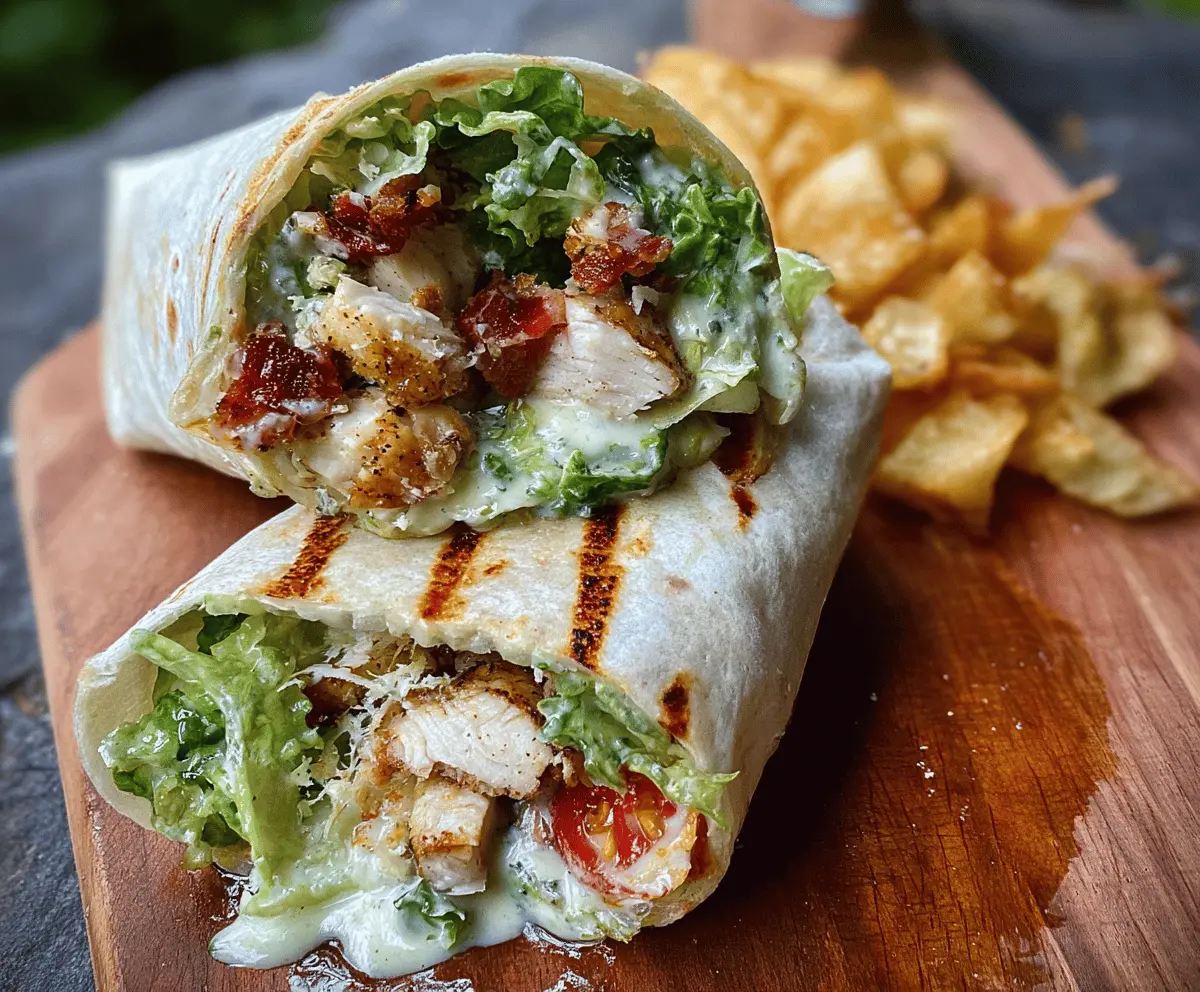 Easy Grilled Chicken Caesar Wrap Recipe