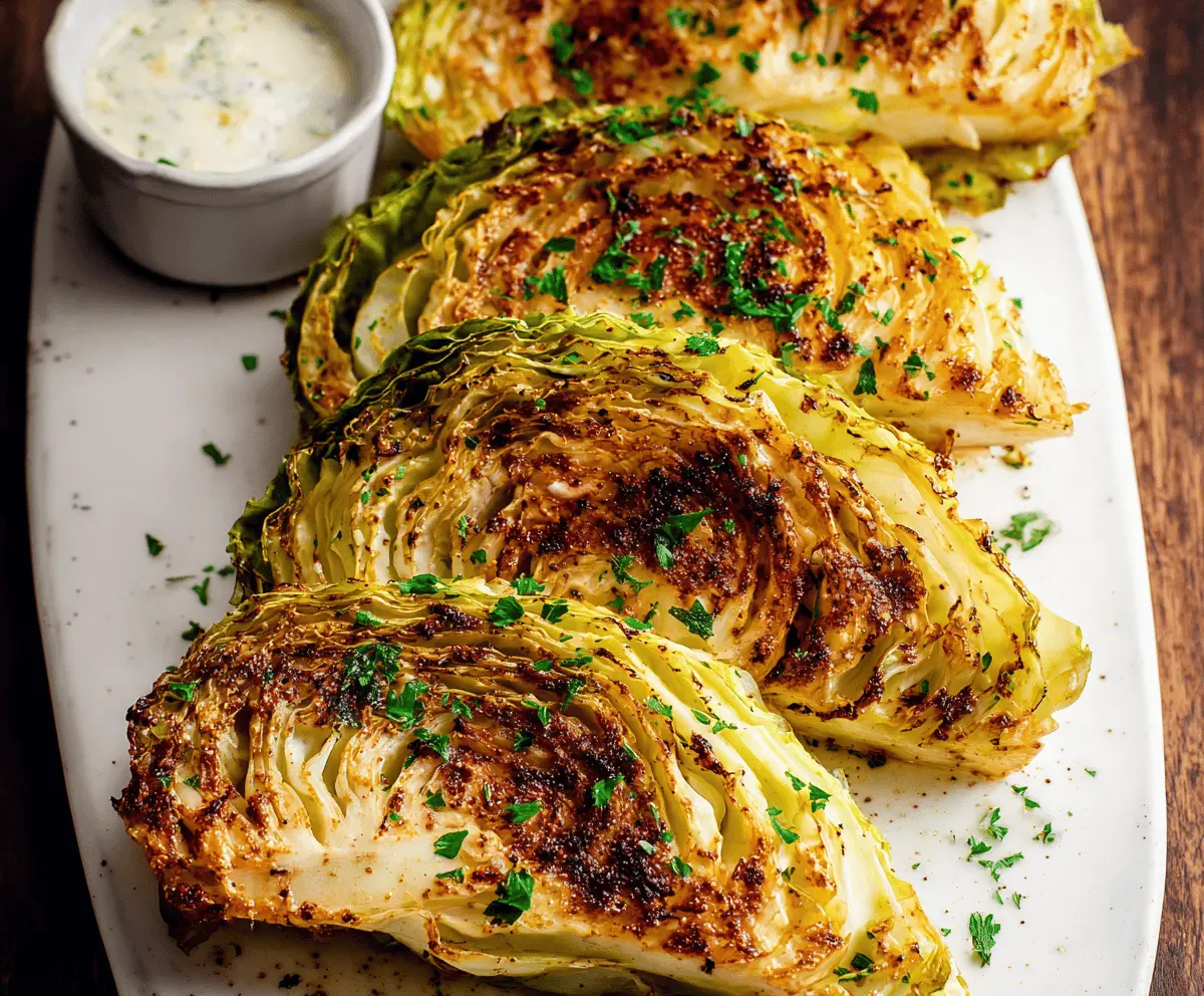 Air Fryer Cabbage Wedges