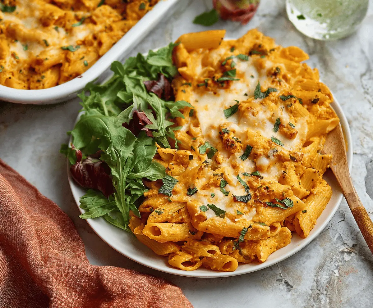 Cheesy Pumpkin Ricotta Pasta Bake