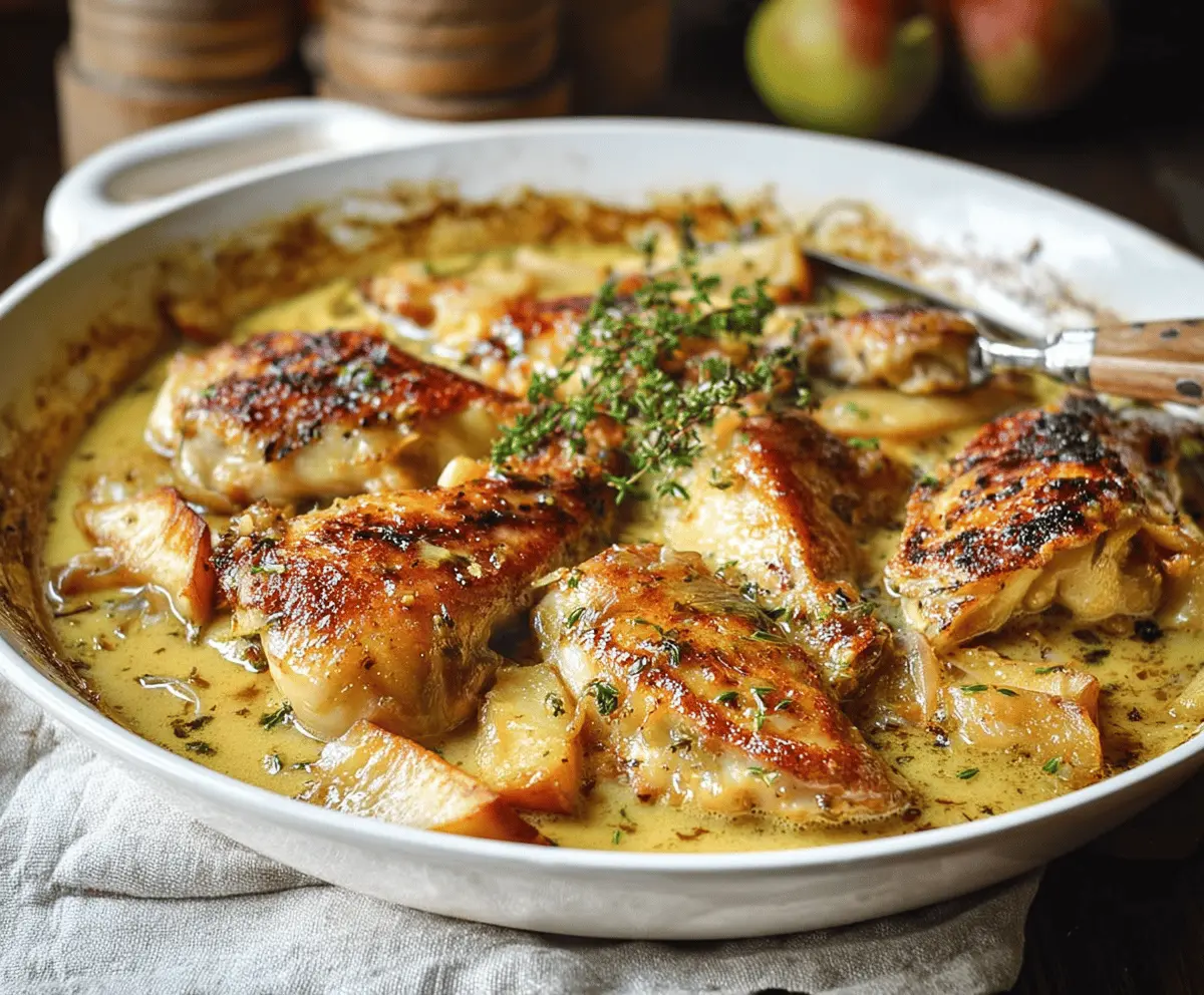 Chicken Normandy or French Apple Cider Chicken