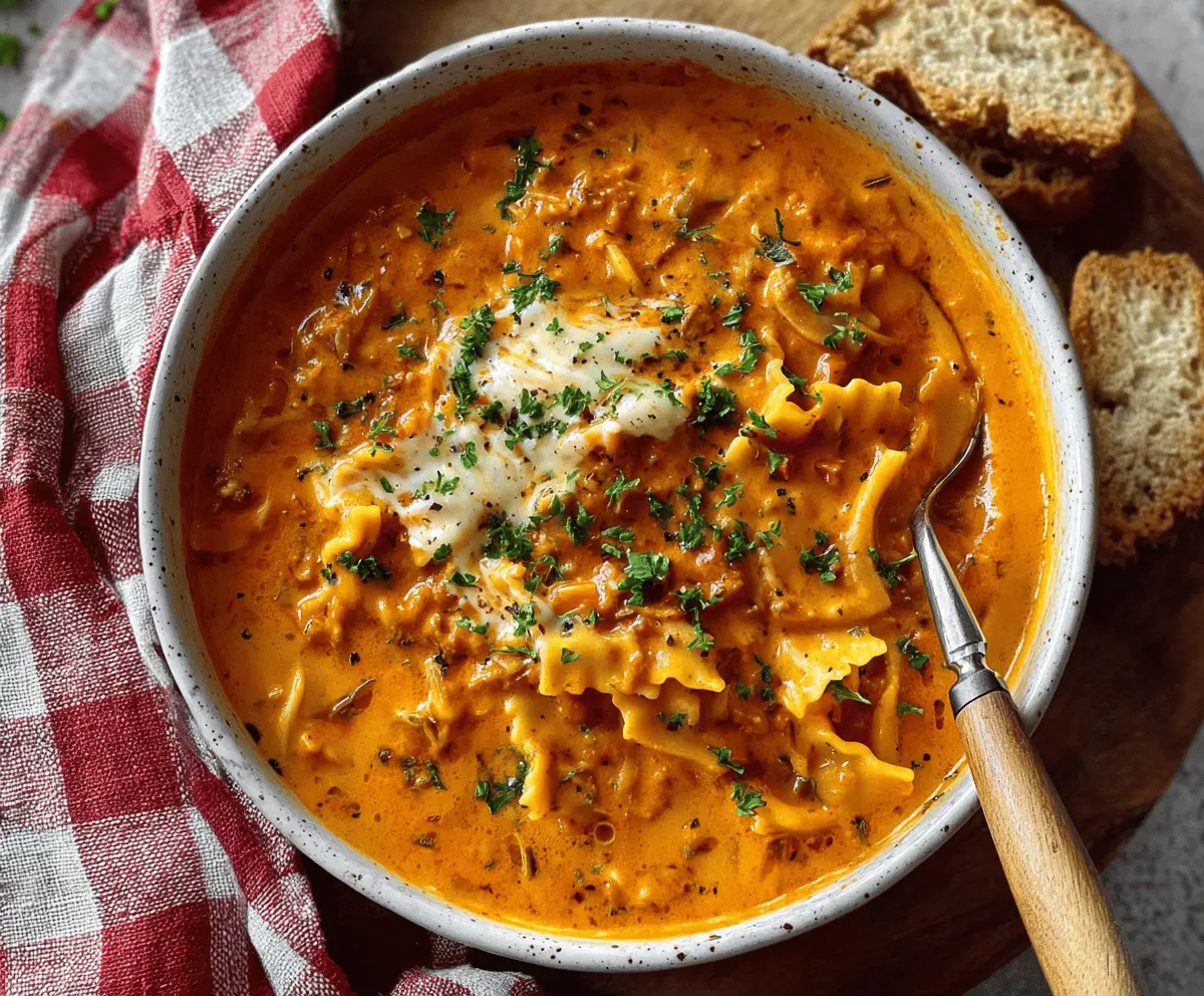 Creamy Vegan Lasagna Soup