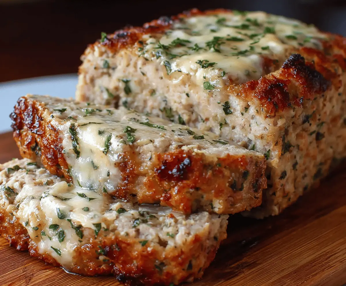 Garlic Parmesan Chicken Meatloaf