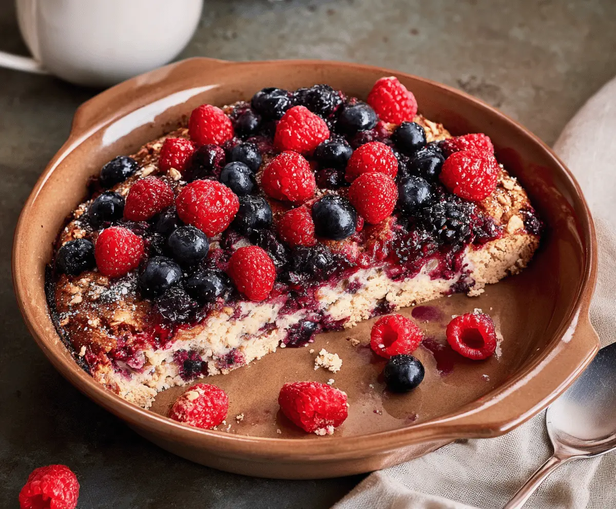 High Protein Berry Bake 