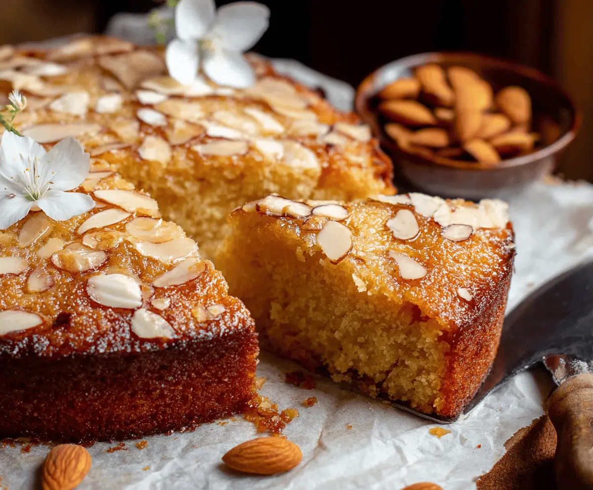Honey Soaked Gluten Free Almond Cake
