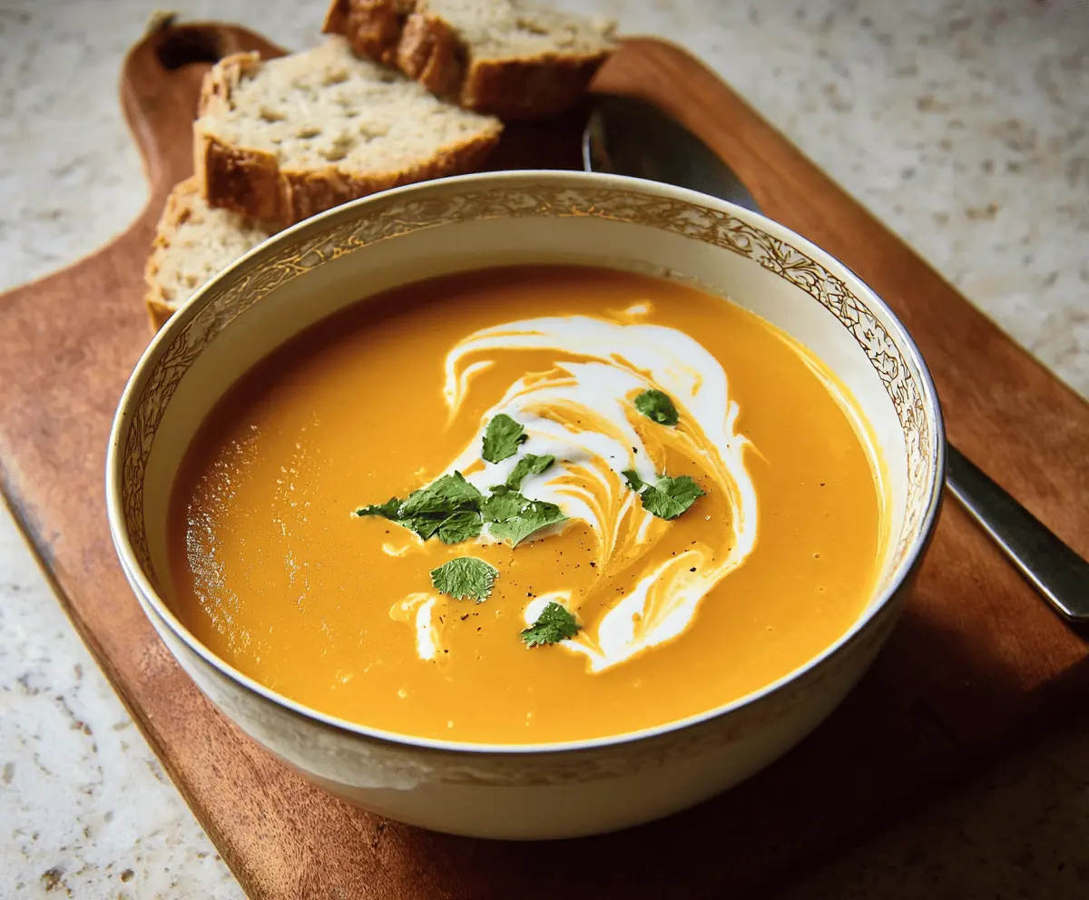 Spicy Butternut Squash Sweet Potato Soup