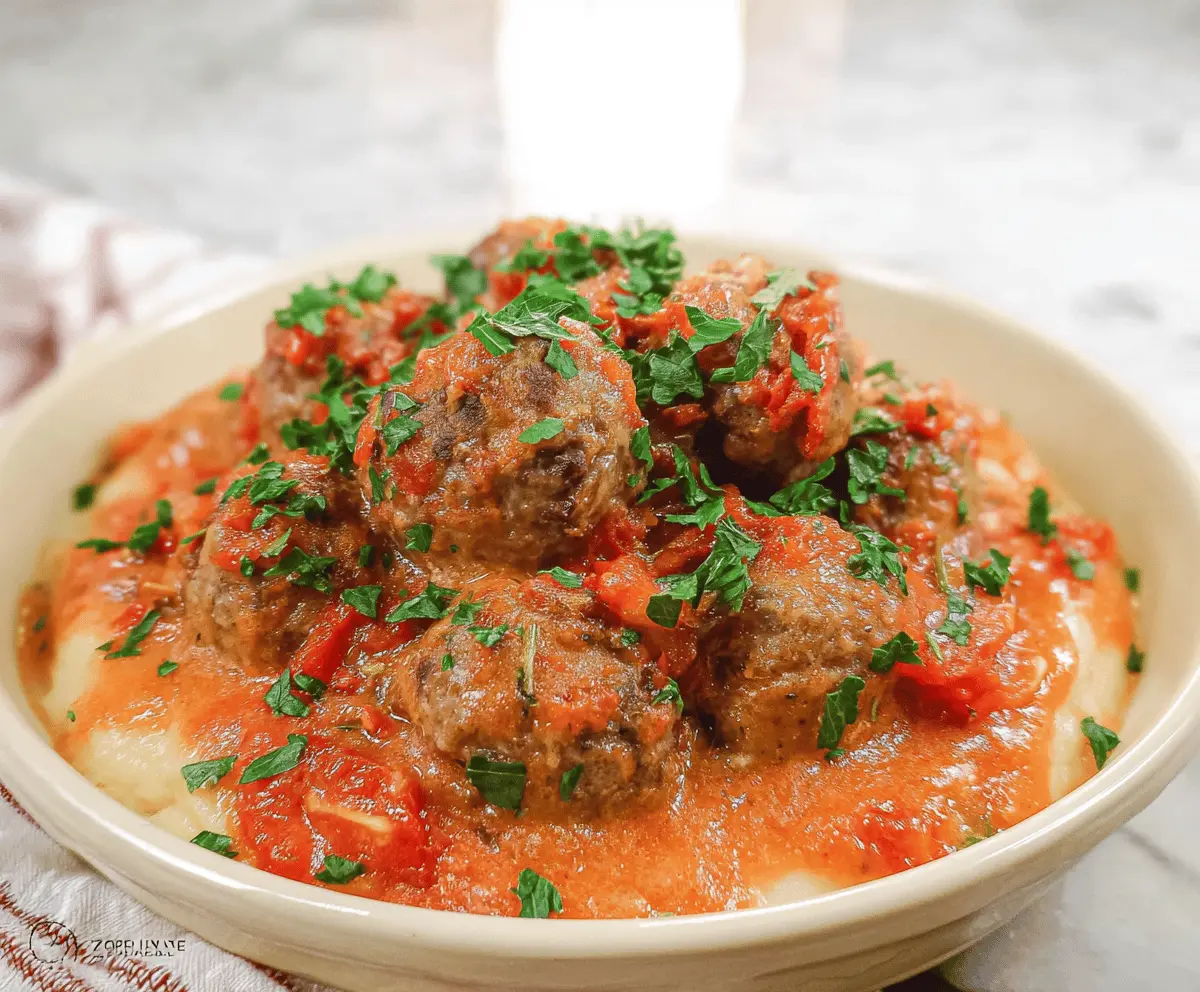 Delicious gluten-free meatballs served on a plate with fresh herbs and marinara sauce, perfect for a flavorful and allergy-friendly meal.