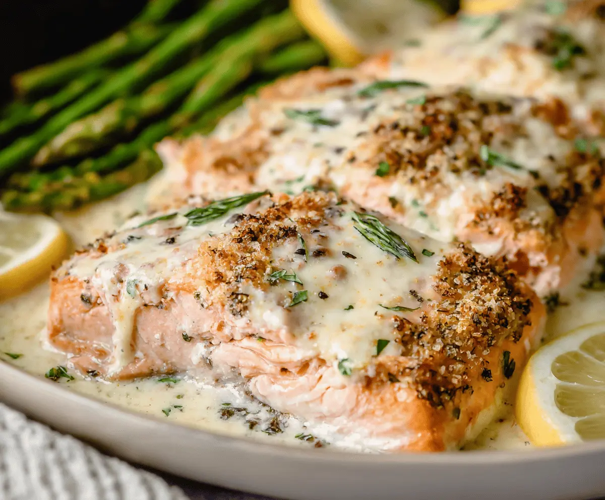 Baked Boursin Salmon