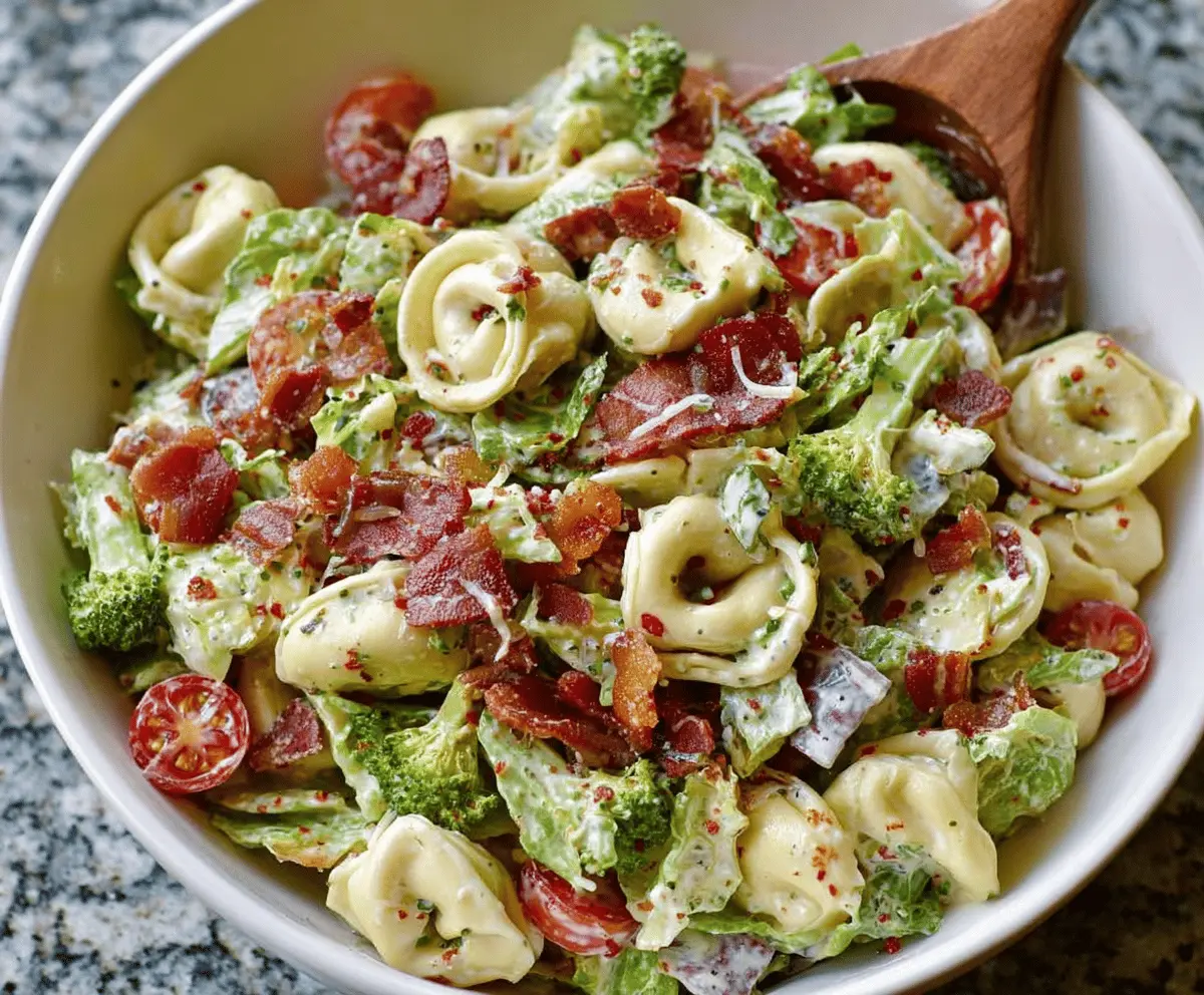 Broccoli BLT Tortellini Salad