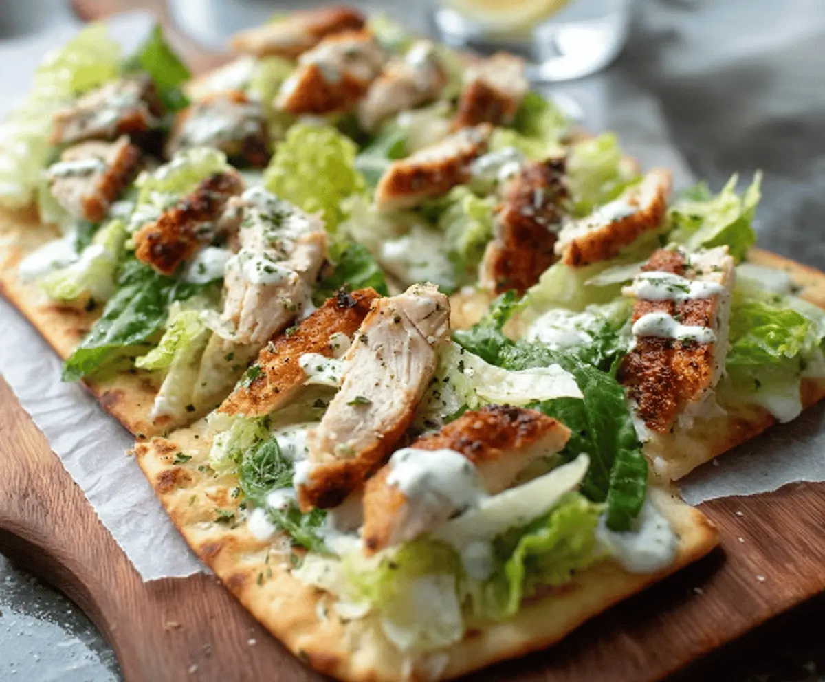 Chicken Caesar Flatbread