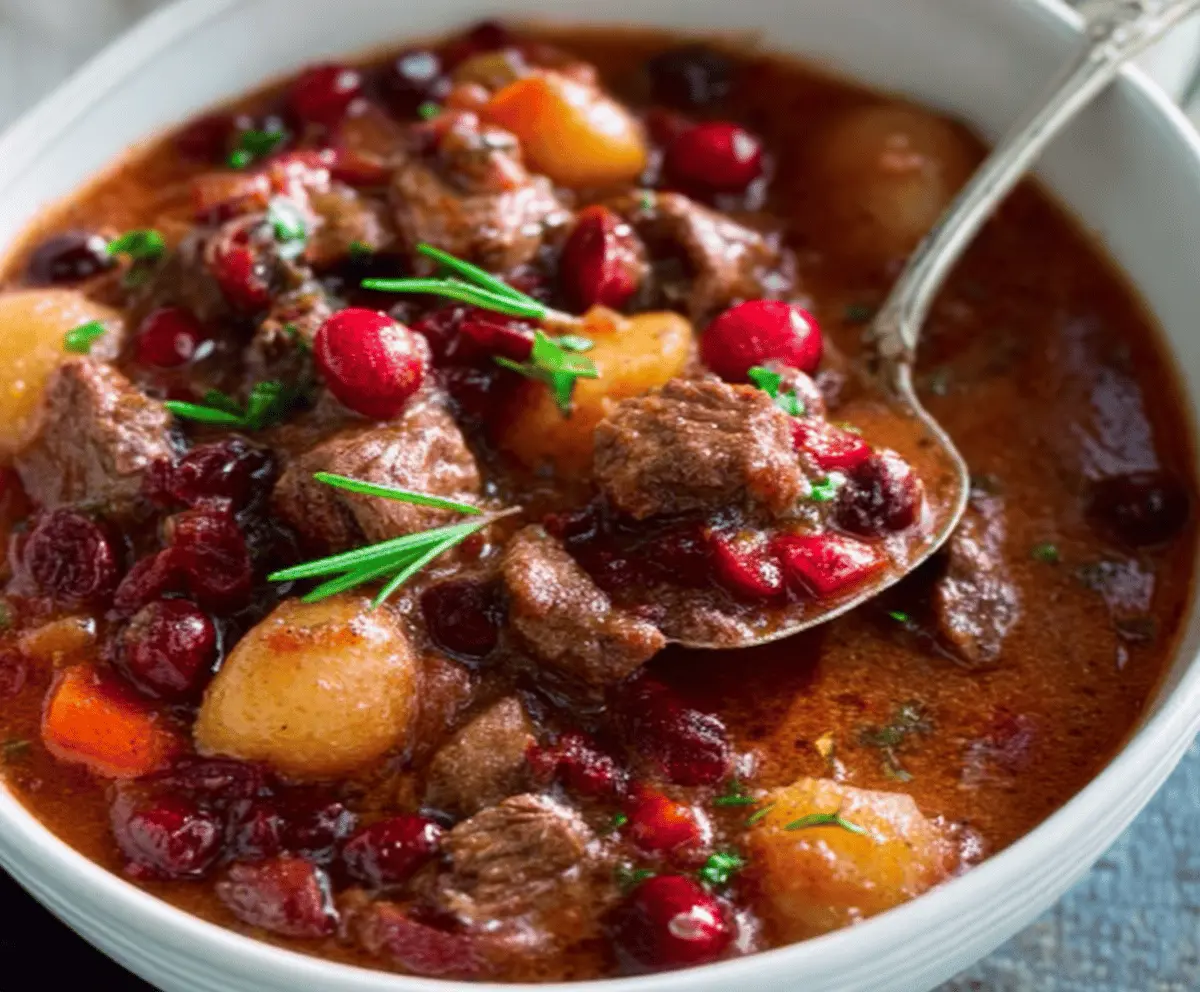 Cranberry Apple Beef Stew