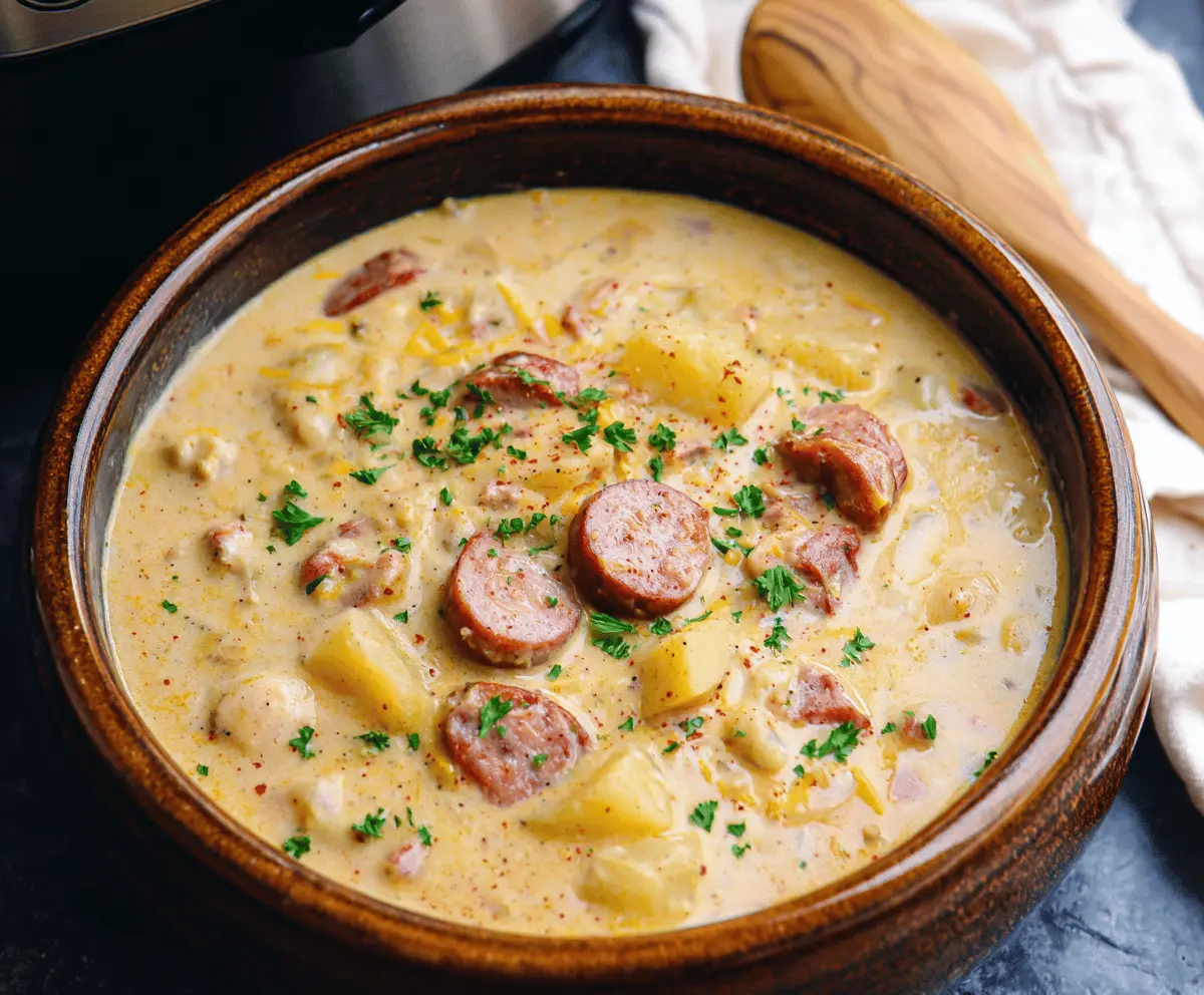 Crockpot Cajun Sausage & Potato Soup