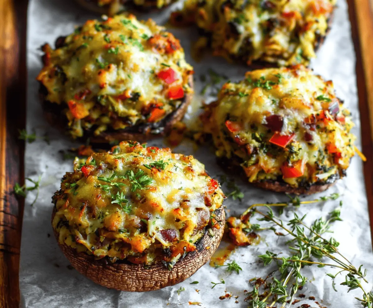 Delicious Autumn Harvest Stuffed Portobello Mushrooms Recipe