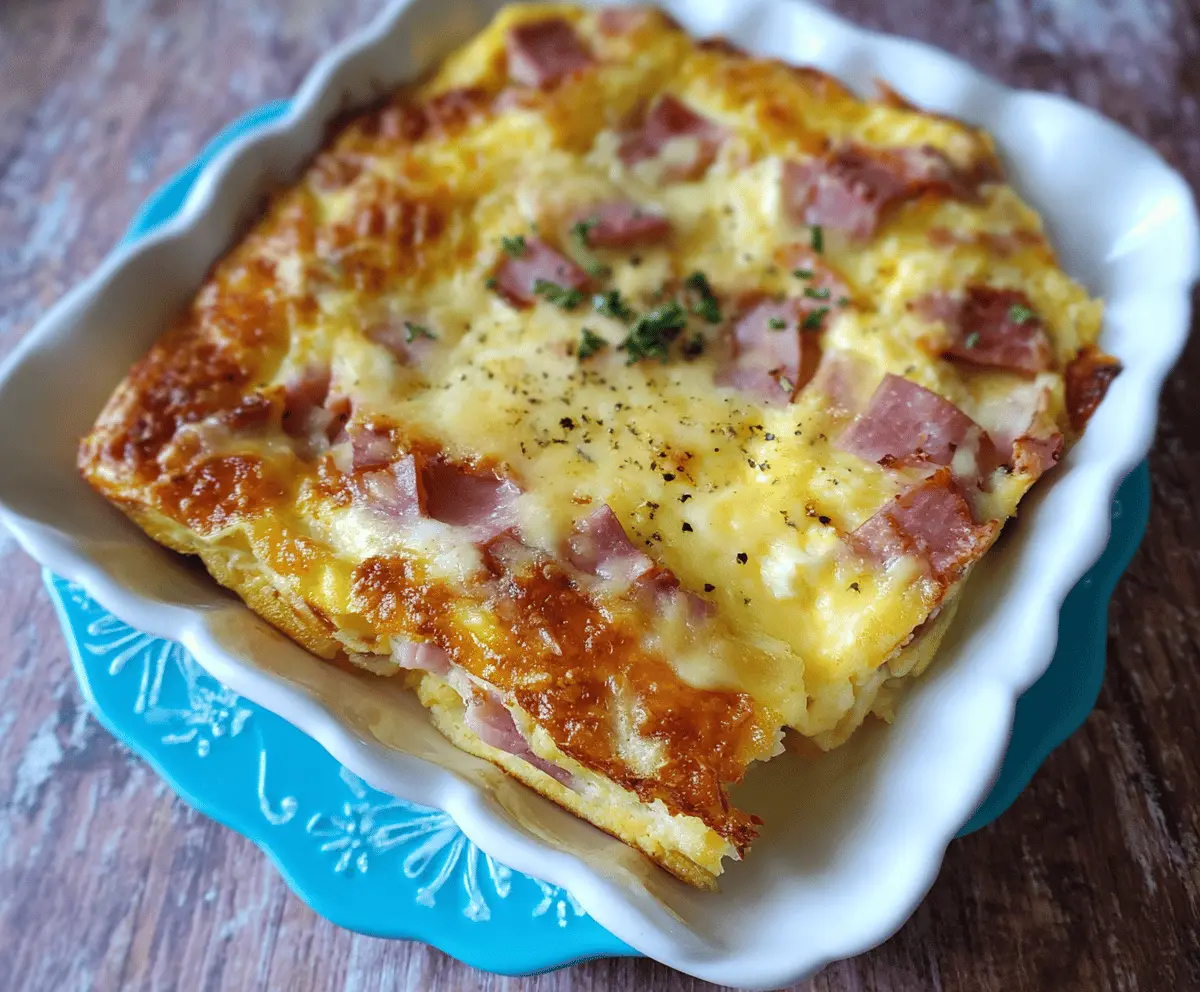 Easy Ham, Egg, & Cheese Casserole