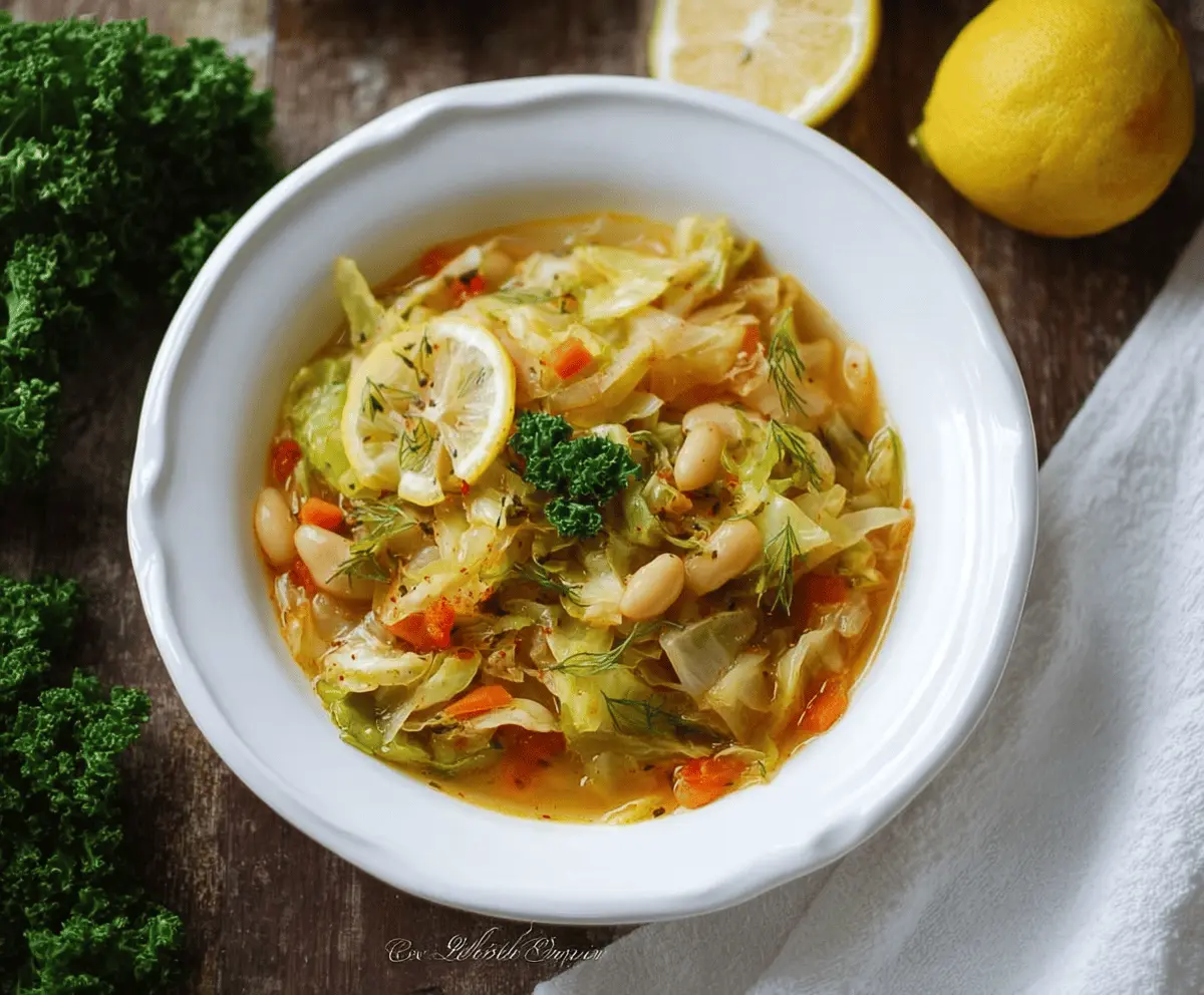 Lemon Dill Cabbage Soup