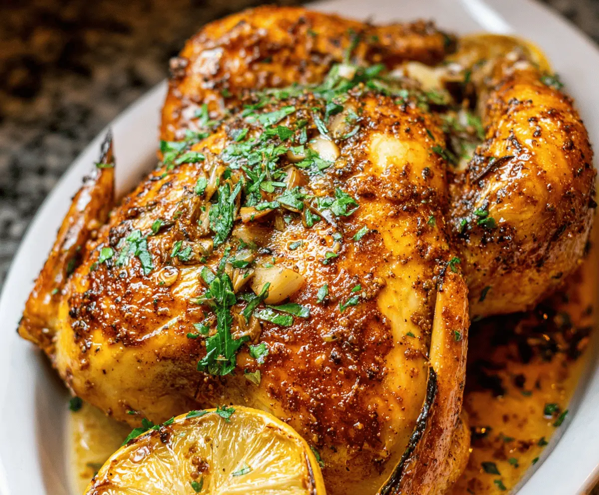 Lemon-Pepper & Garlic Whole Chicken 