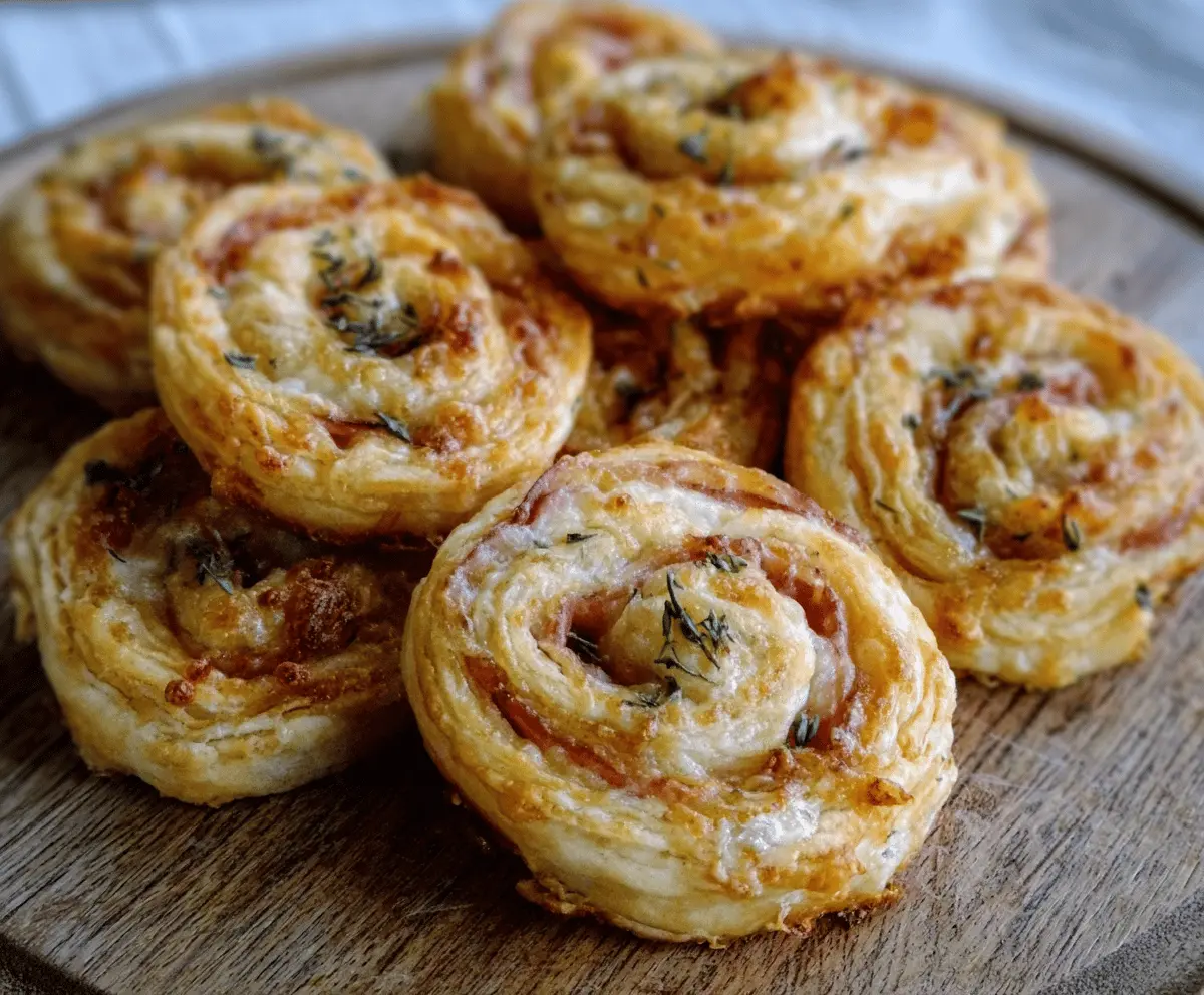 Prosciutto Puff Pastry Pinwheels