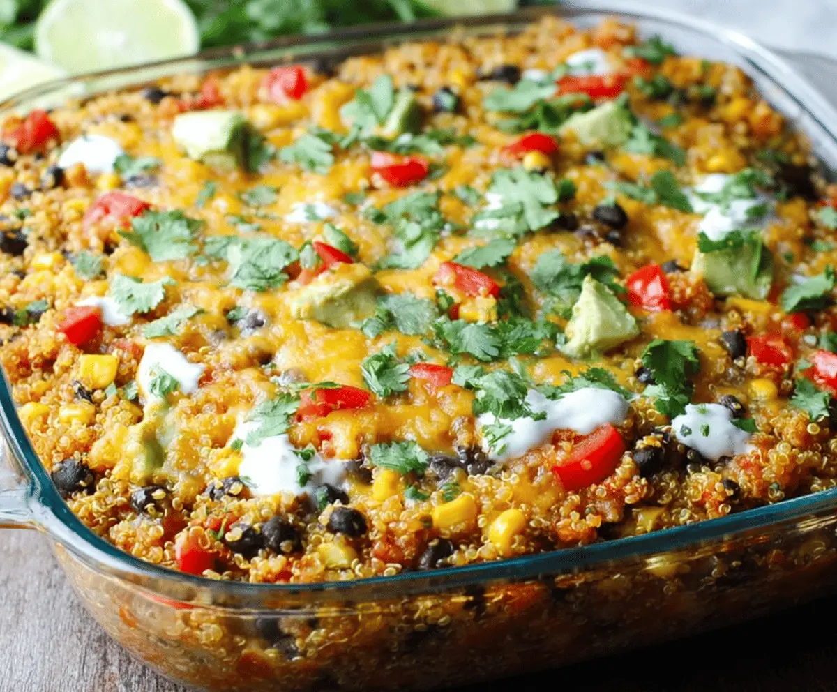 Quinoa and Black Bean Casserole