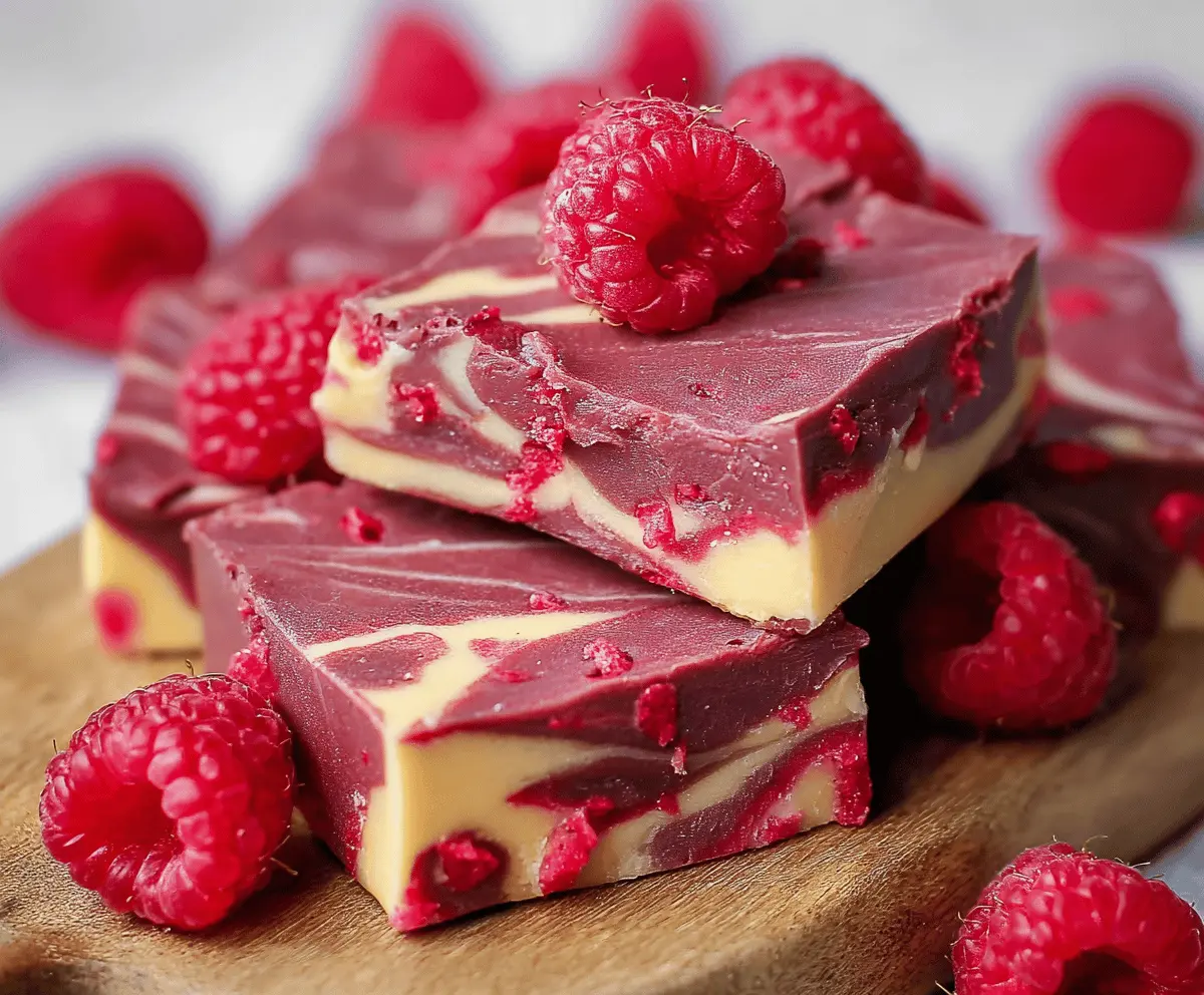 Raspberry Swirl Fudge