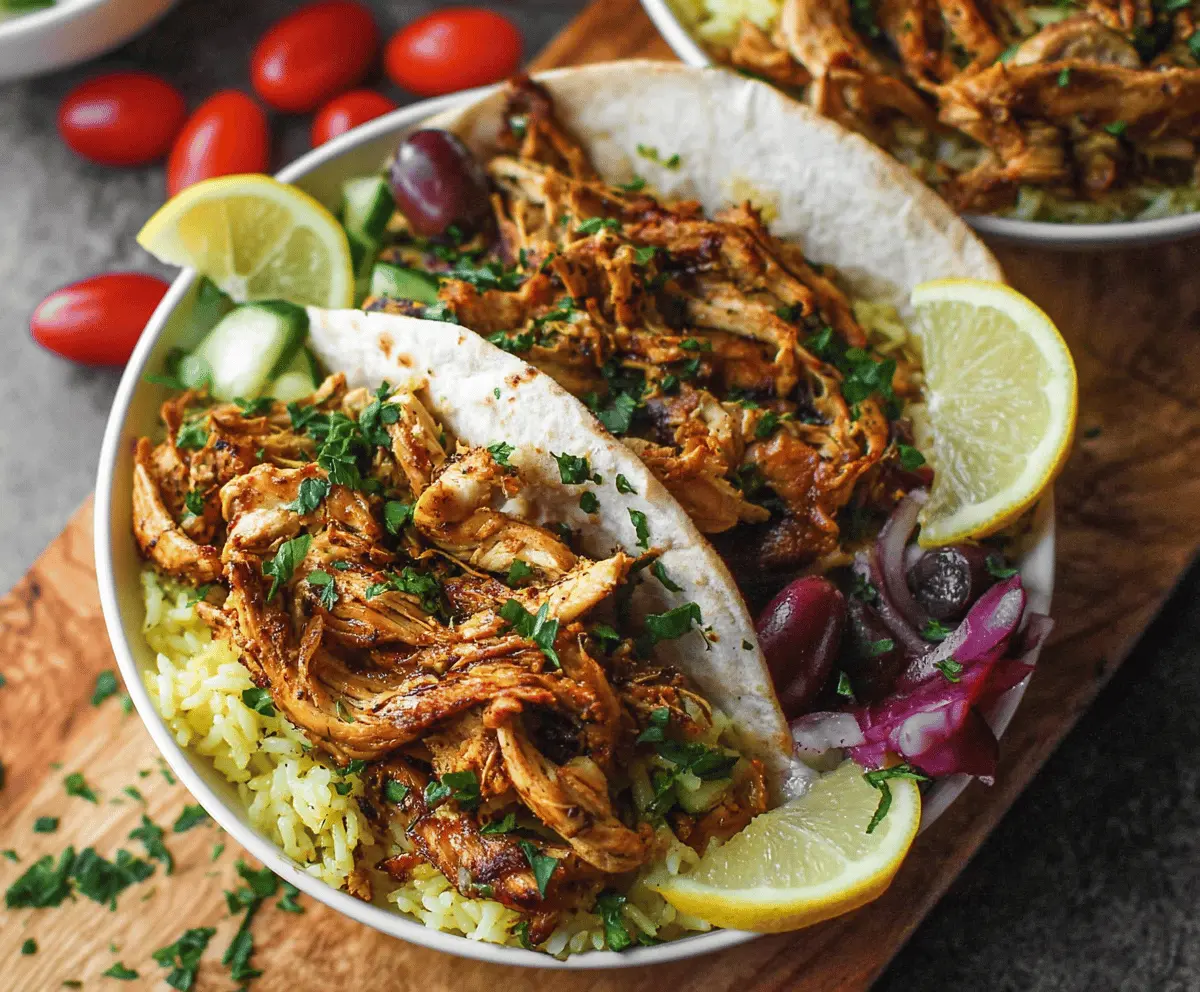 Slow Cooker Chicken Shawarma