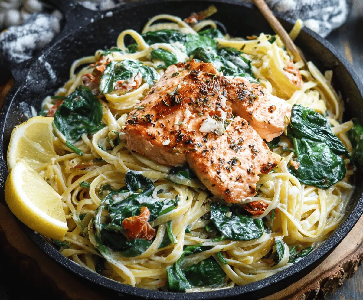 Spinach Salmon Pasta