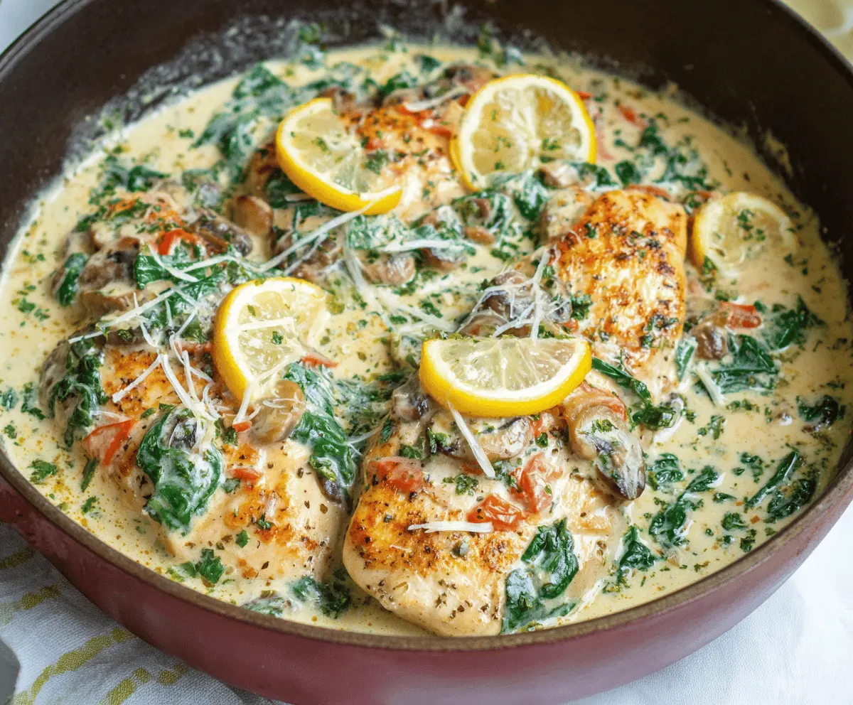 Creamy Mediterranean Chicken Skillet