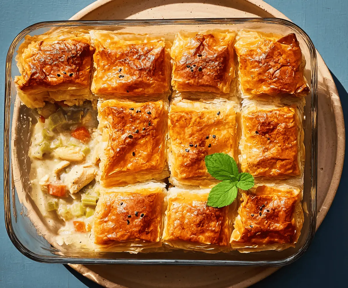 Puff Pastry Chicken and Leek Casserole