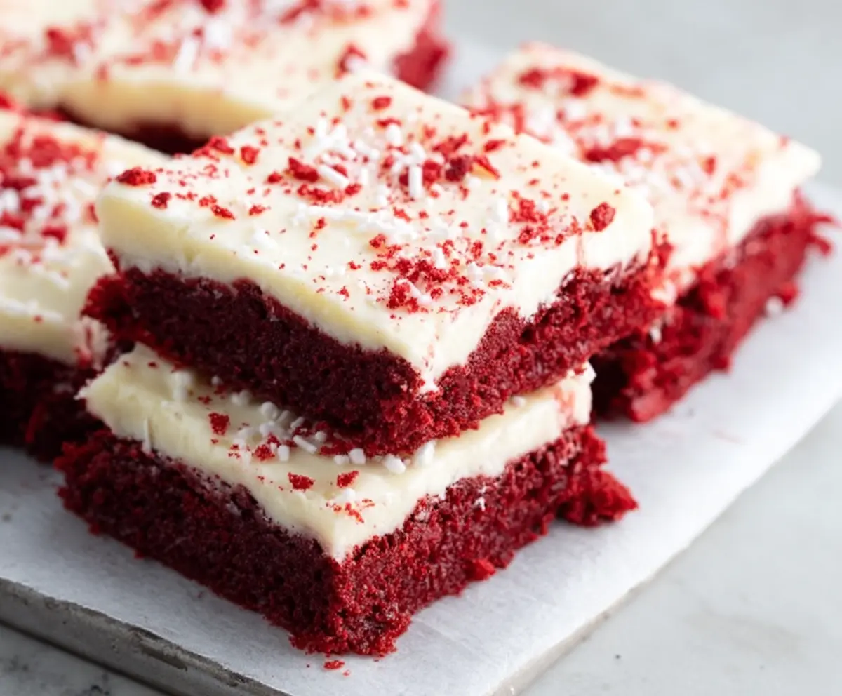 Red Velvet Cookie Bars