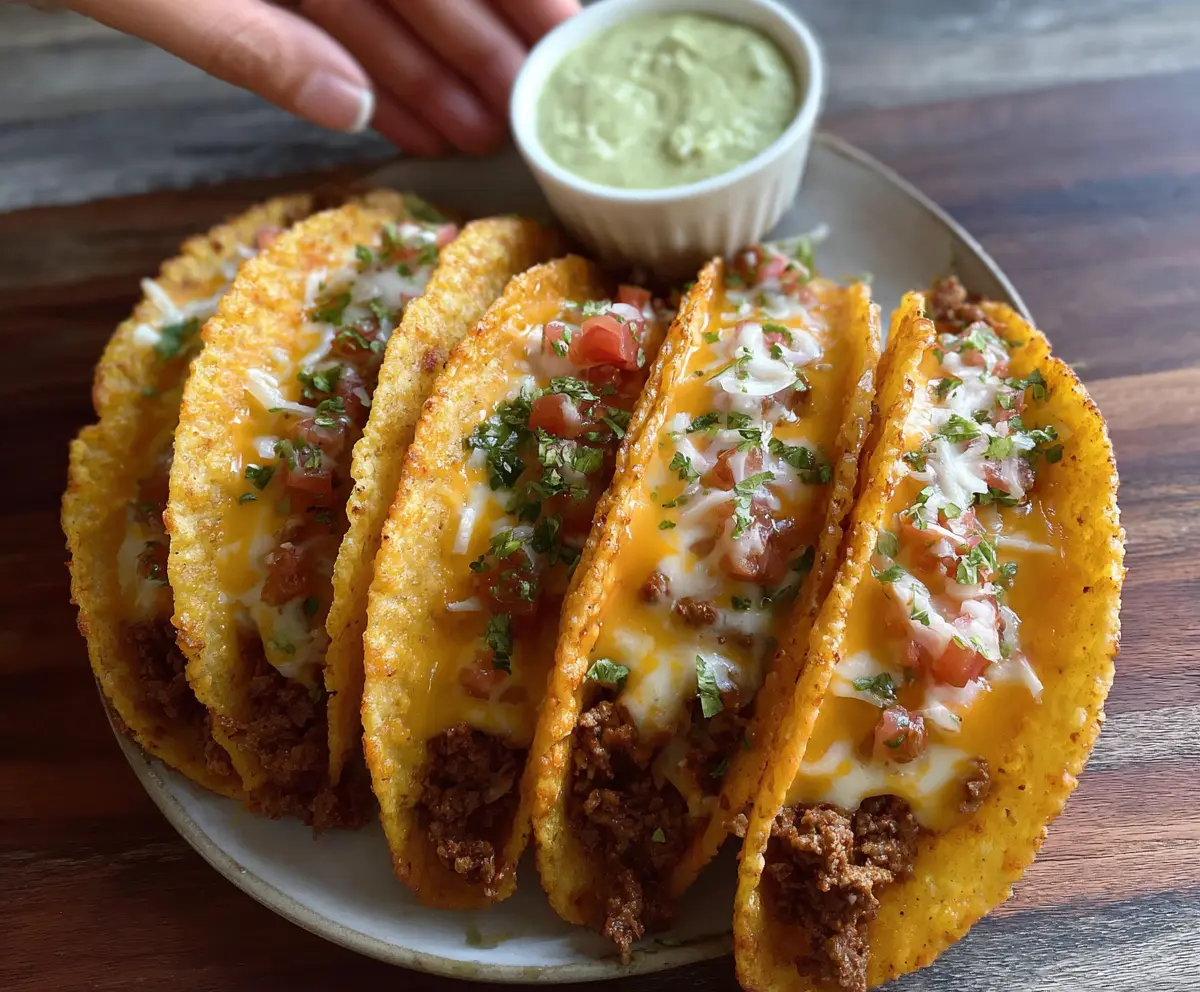Cheesy Rotel Tacos