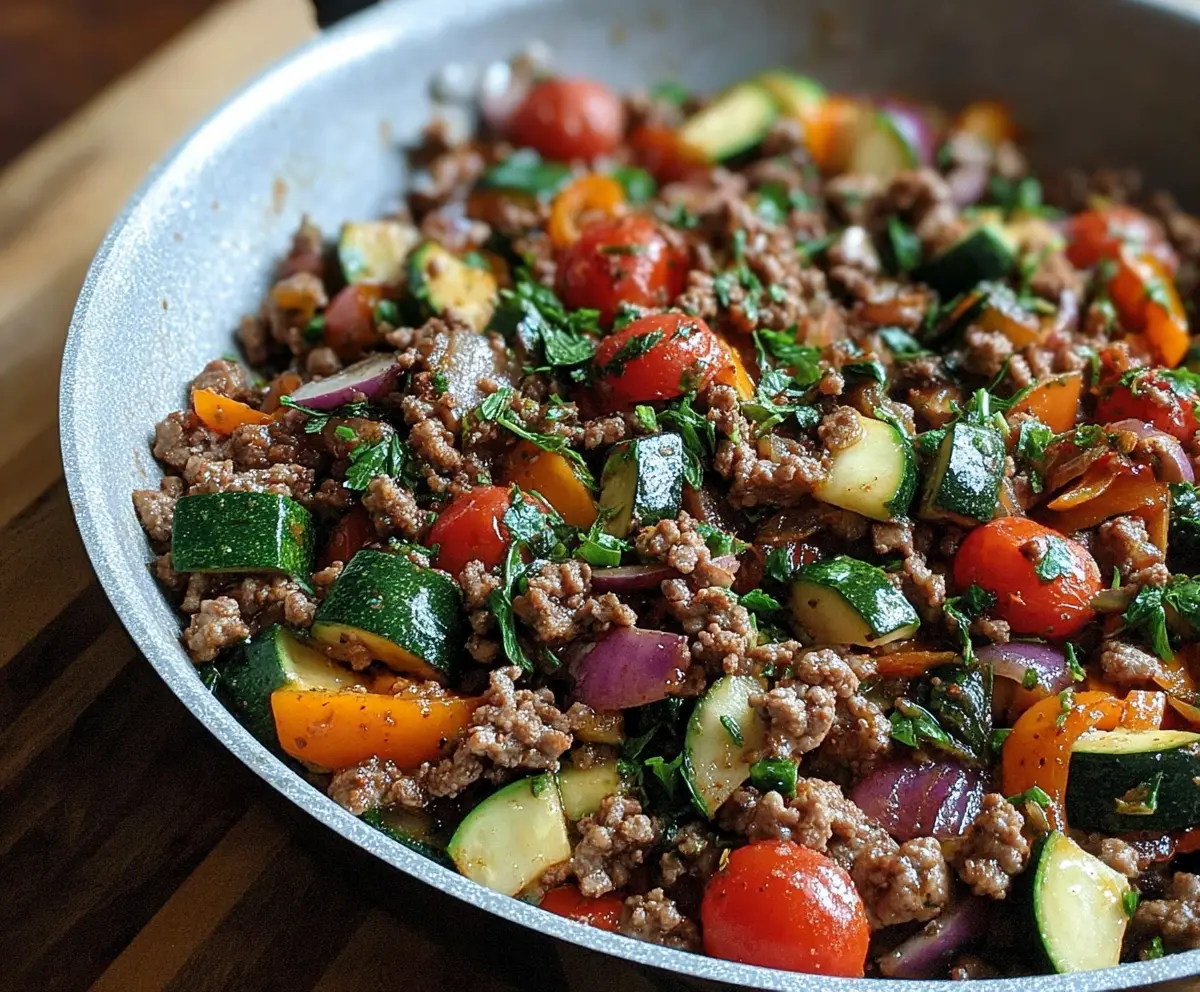 Mediterranean Ground Beef Stir-Fry