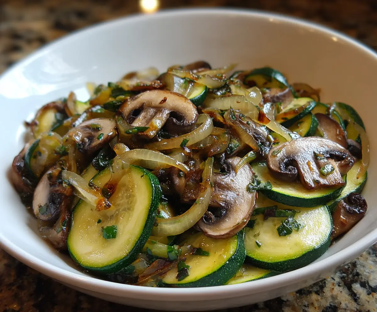 Sauteed Zucchini Mushrooms And Onions