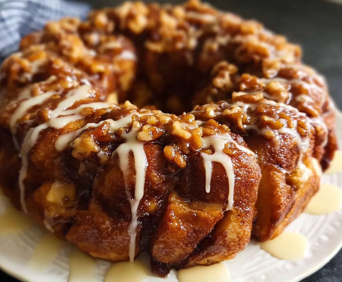 Apple-Walnut Cinnamon Roll Monkey Bread
