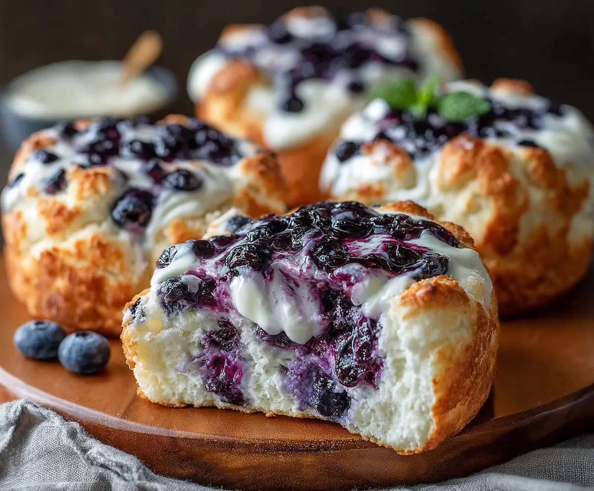 Cottage Cheese Blueberry Cloud Bread