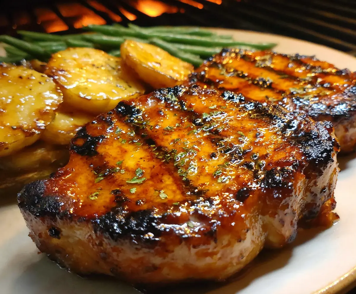 Grilled Brown Sugar Pork Chops