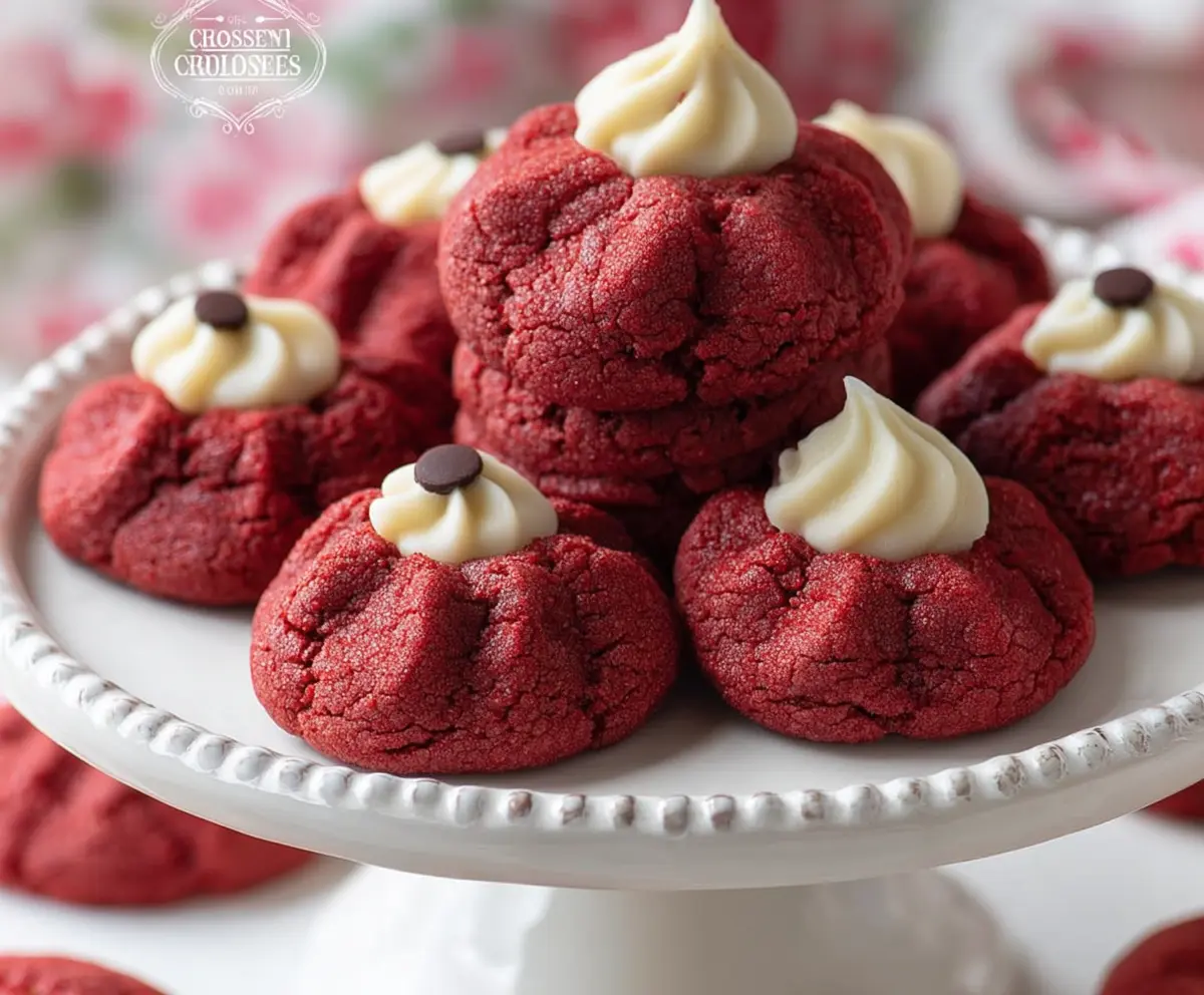 Red Velvet Blossom Cookies