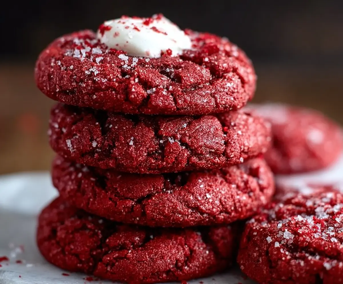 Red Velvet Cake Mix Cookies