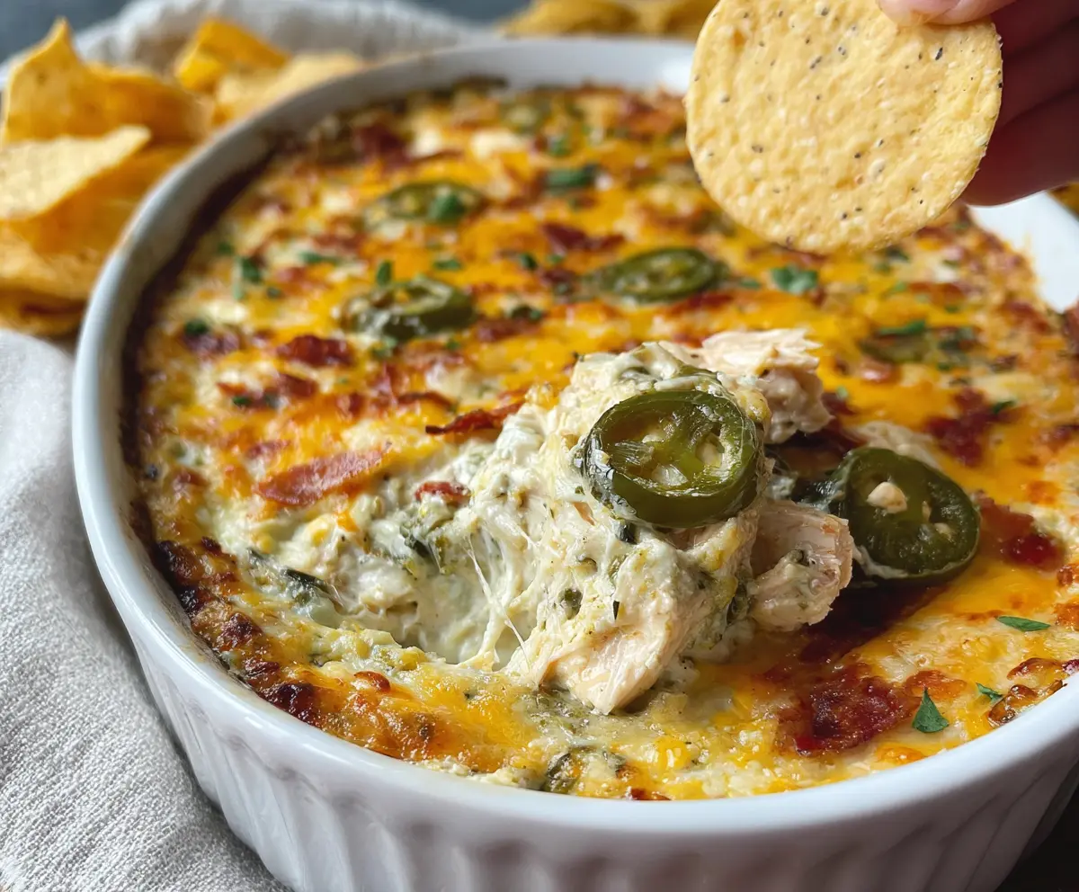 Baked Chuy's Jalapeno Chicken Dip