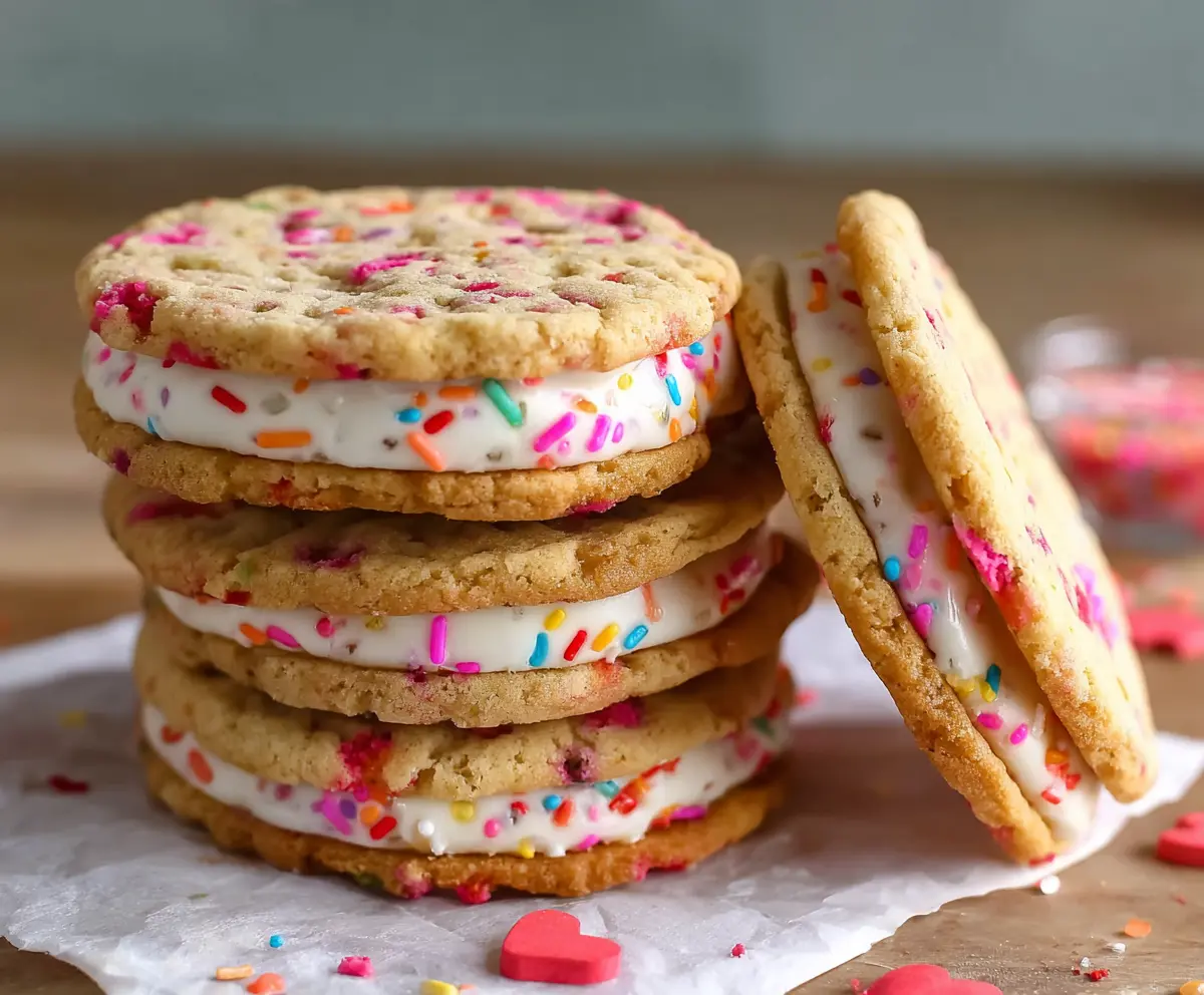 Funfetti Cheesecake Sandwich Cookies