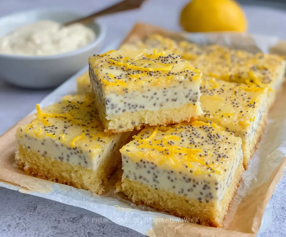 Keto Lemon Poppy Seed Cottage Cheese Bars