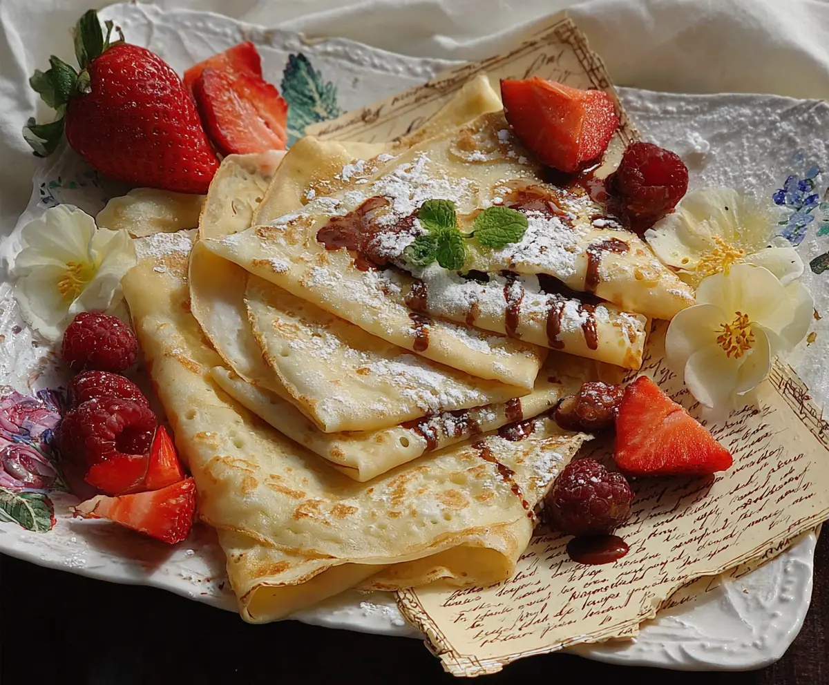 Delicious Love Letter Crepes filled with sweet toppings ready to enjoy
