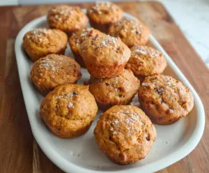 Delicious mini sweet potato muffins garnished with cinnamon and sugar, perfect for breakfast or snacks.