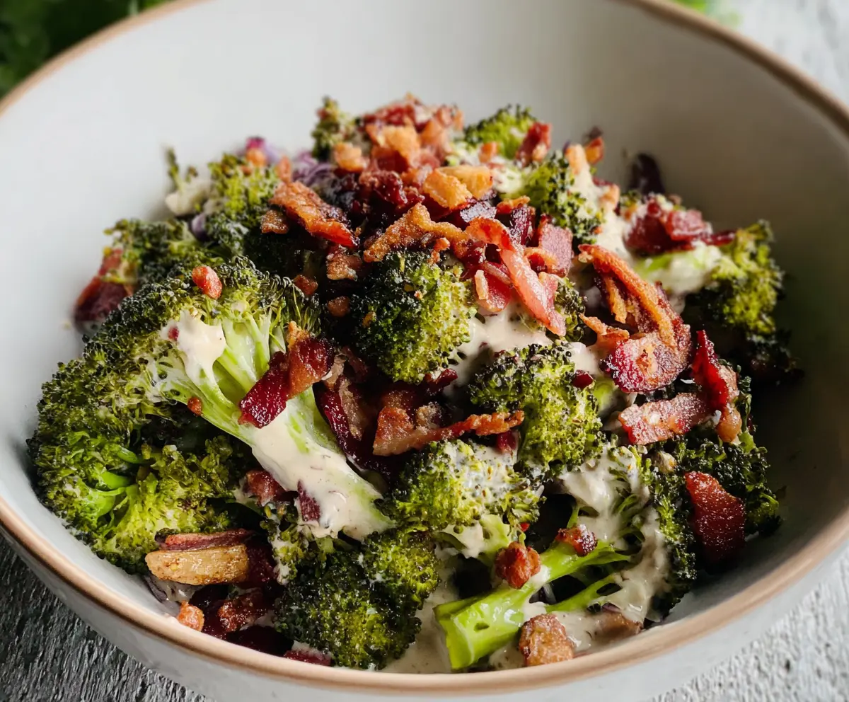 Roasted Broccoli Bacon Crunch Salad