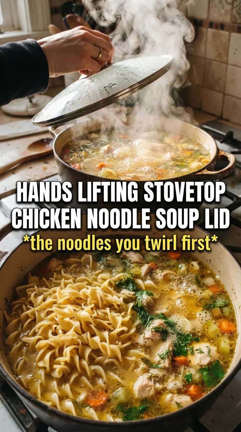 Stovetop Chicken Noodle Soup clear broth hearty
